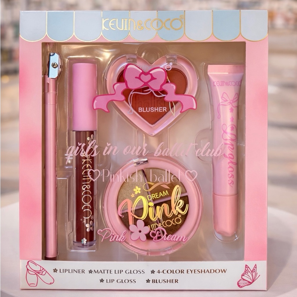 KEVIN & COCO Pink Dream Ballet Makeup Gift Set | NEW